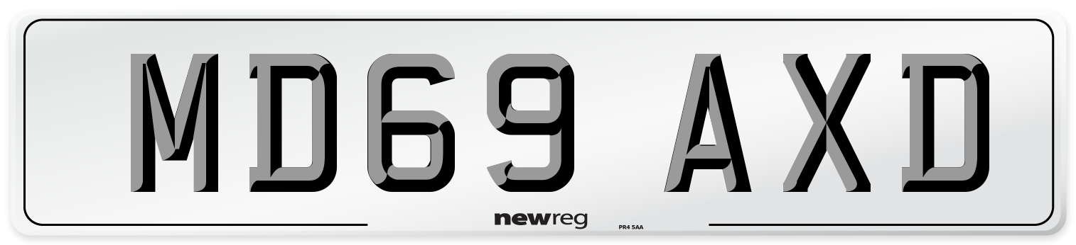 MD69 AXD Number Plate from New Reg